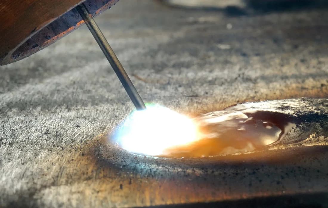 Welder working on-site